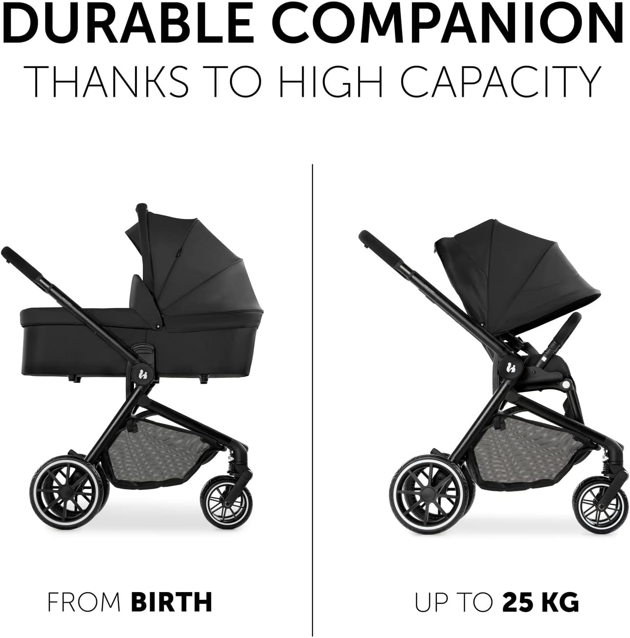 hauck Move so Simply Set, Black - 2 in 1 Pram & Pushchair