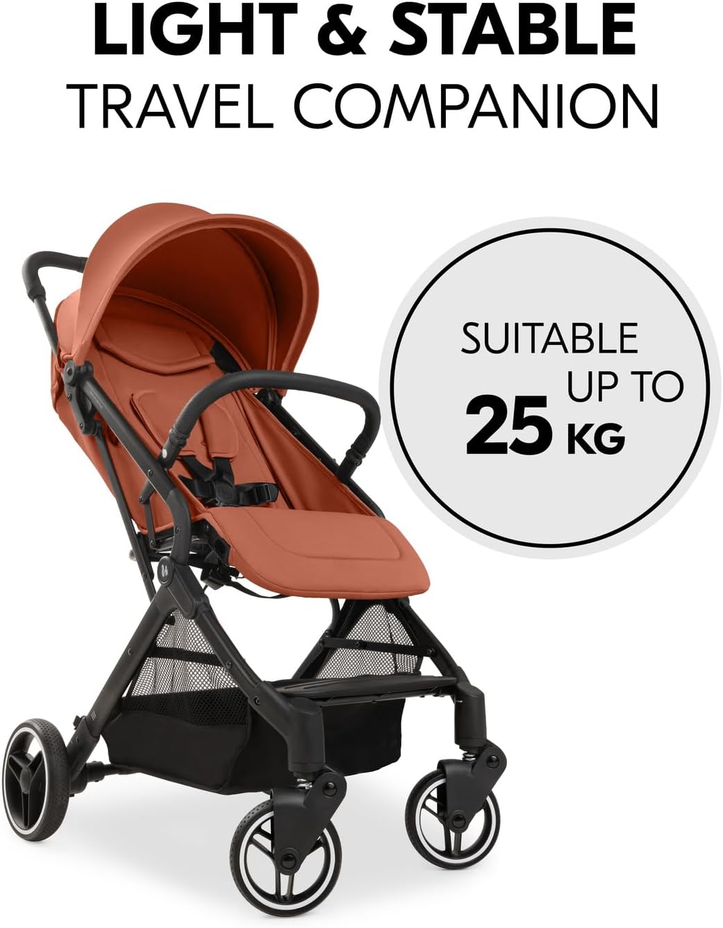 Hauck - Travel N Care Plus Travel Buggy w/ Reclining Function - Cork