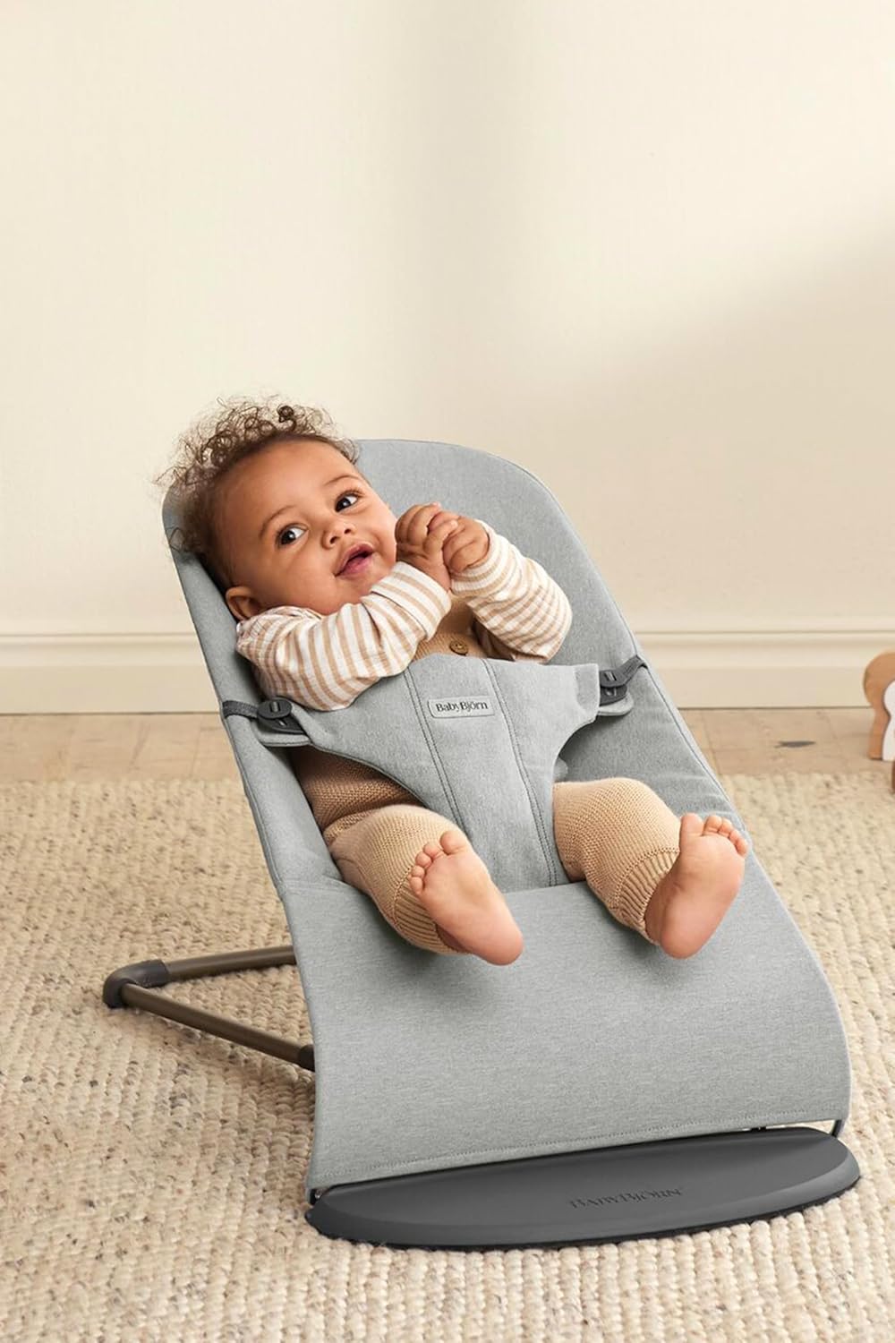 BabyBjörn Bouncer Bliss, Woven mélange, Light Grey