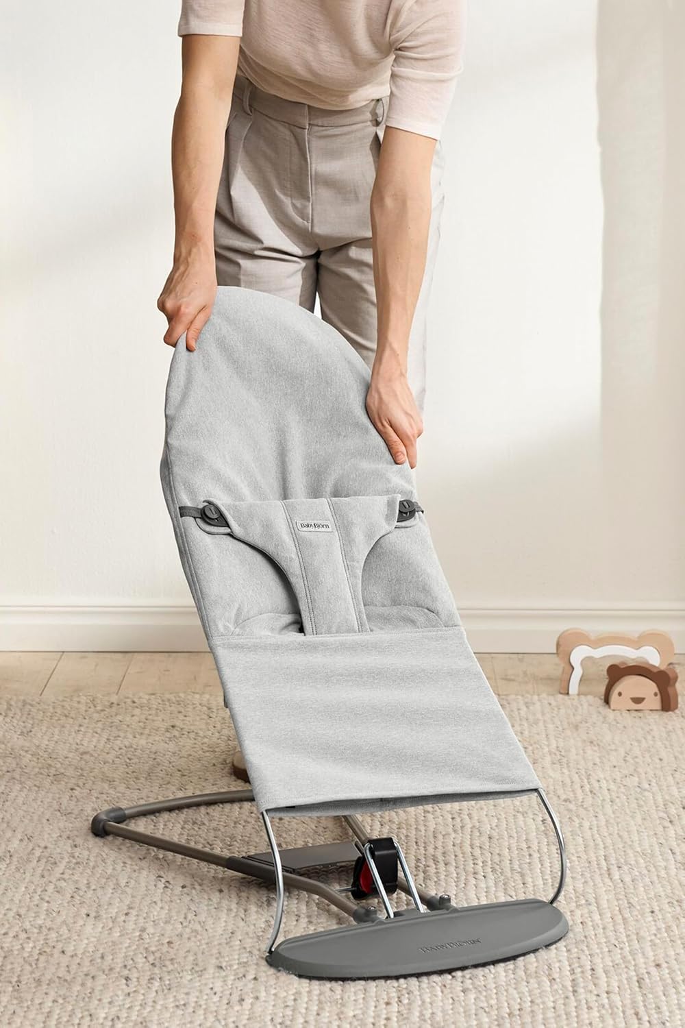 BabyBjörn Bouncer Bliss, Woven mélange, Light Grey