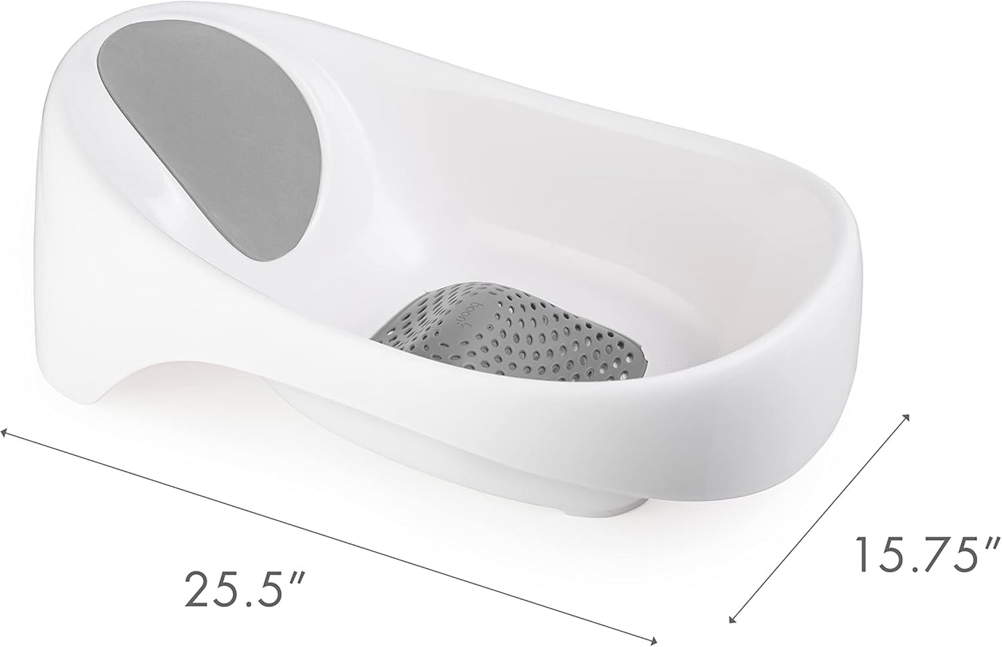 Boon - Soak Baby Bath Tub with 3 Stages Support Positions - Grey