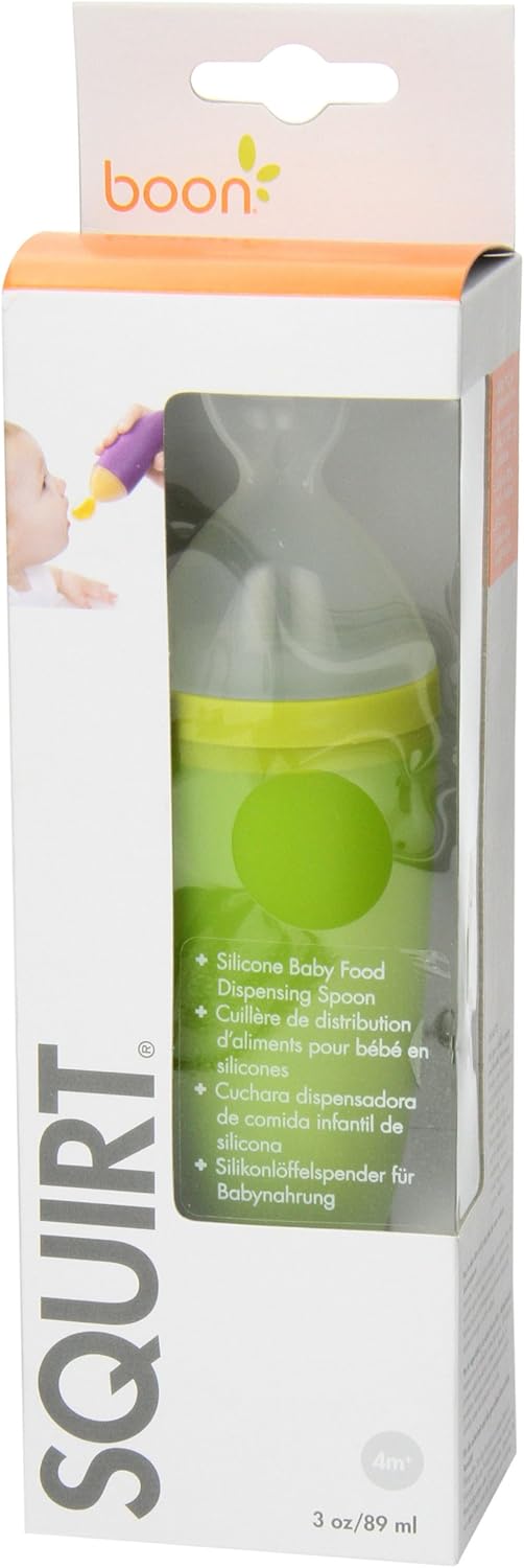 Boon - Squirt Silicone Baby Food Dispensing Spoon - Green