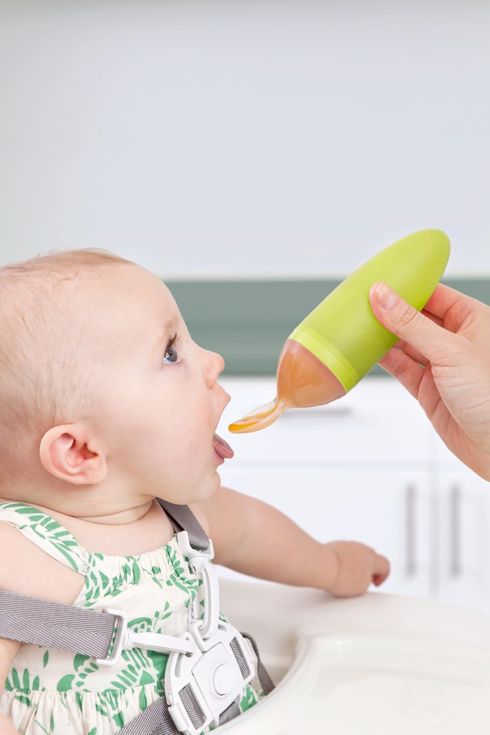 Boon - Squirt Silicone Baby Food Dispensing Spoon - Green