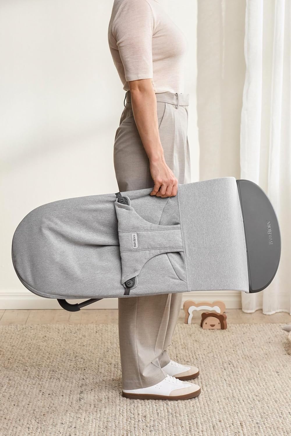BabyBjörn Bouncer Bliss, Woven mélange, Light Grey