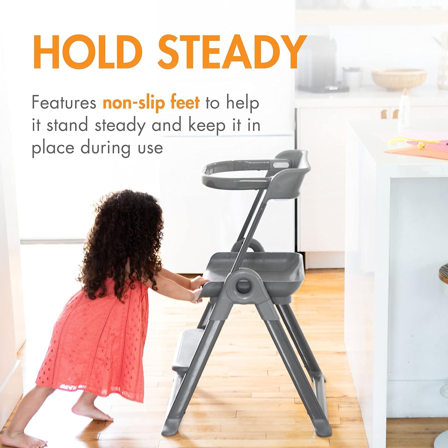 Boon PIVOT Toddler Tower — Folding Step Stool — Montessori Kitchen Helper Stool for Kids