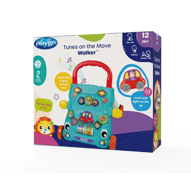 Playgro Tunes On The Move Walker, Car-Themed Fun - Multicolor