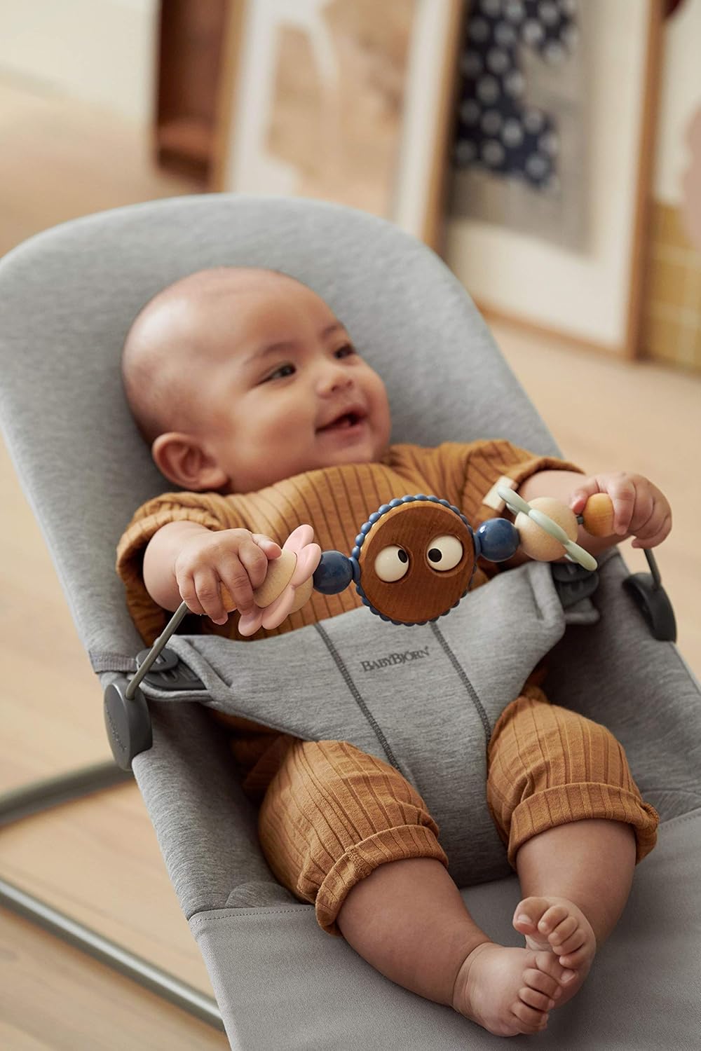 BabyBjörn Toy for Bouncer, Googly eyes Pastels