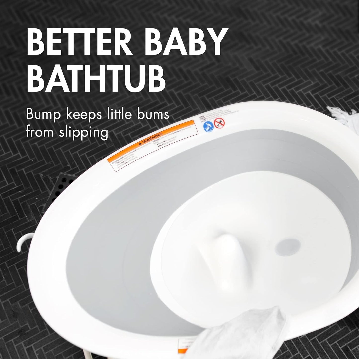 Boon - Naked Collapsible Baby Bathtub - Grey