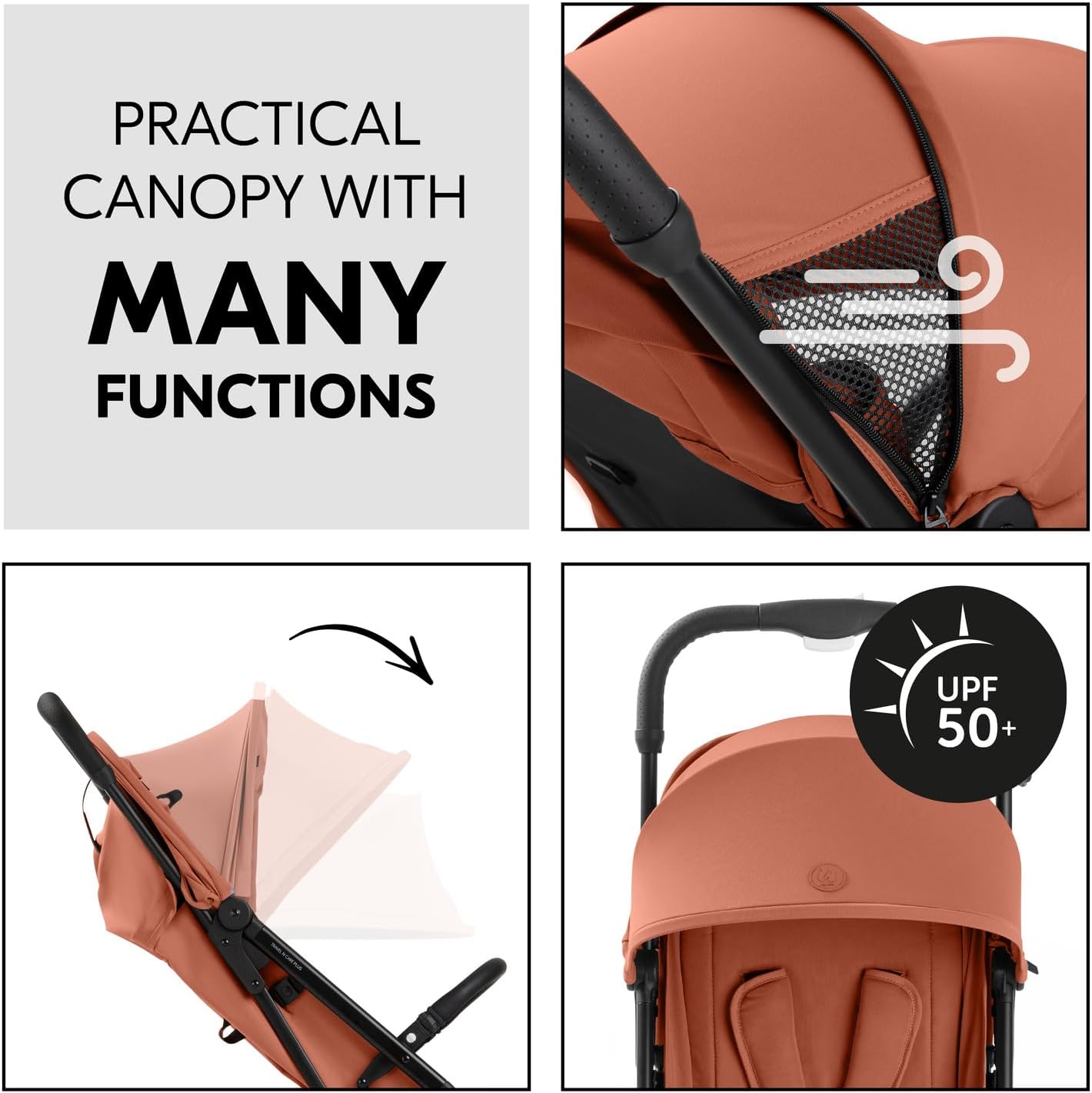 Hauck - Travel N Care Plus Travel Buggy w/ Reclining Function - Cork