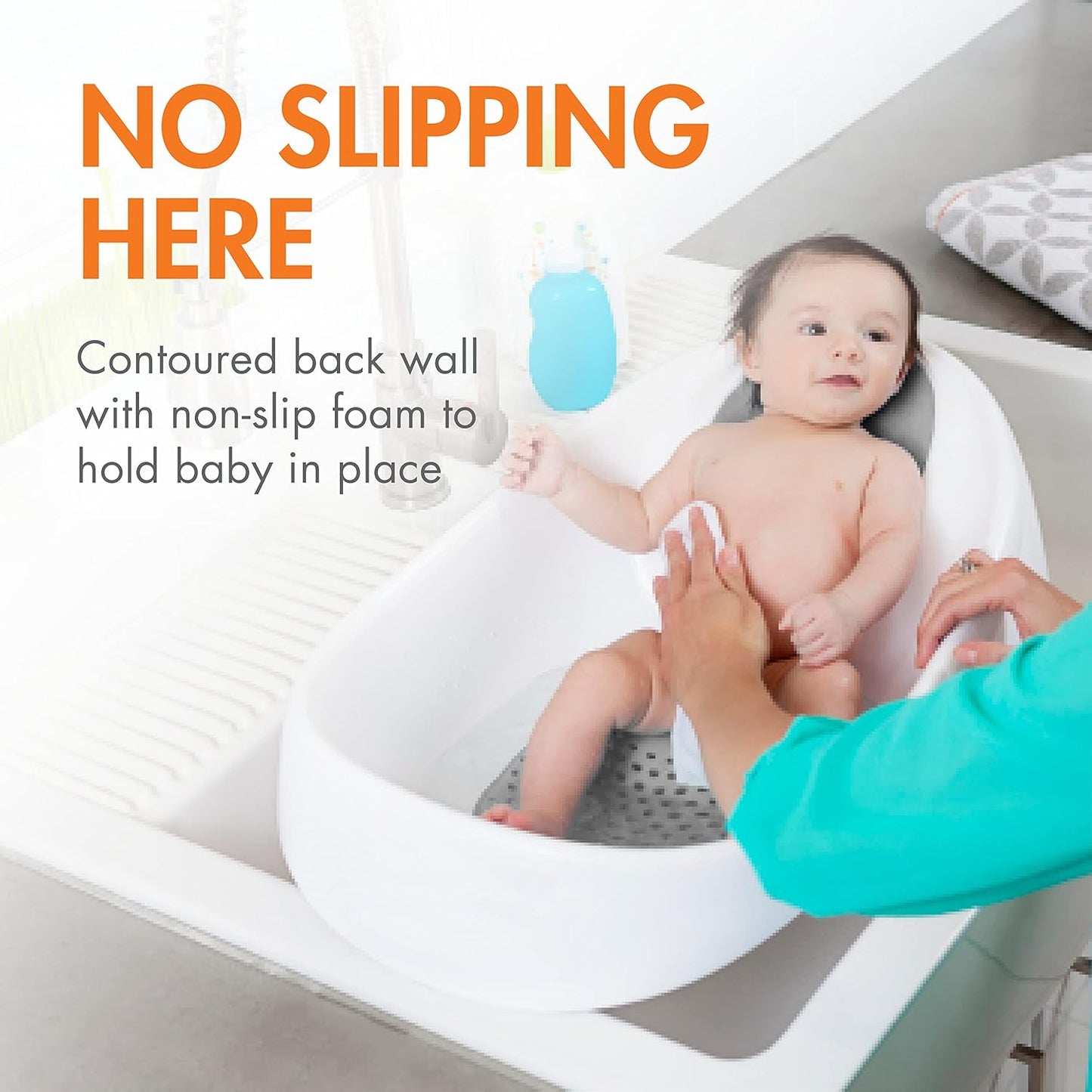 Boon - Soak Baby Bath Tub with 3 Stages Support Positions - Grey
