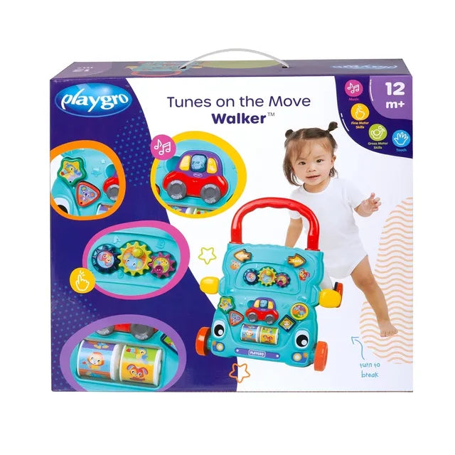Playgro Tunes On The Move Walker, Car-Themed Fun - Multicolor