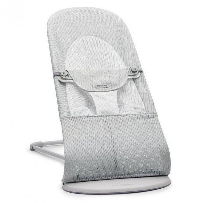 BabyBjörn Bouncer Balance Soft, Mesh, Silver/White , Lightweight & Portable