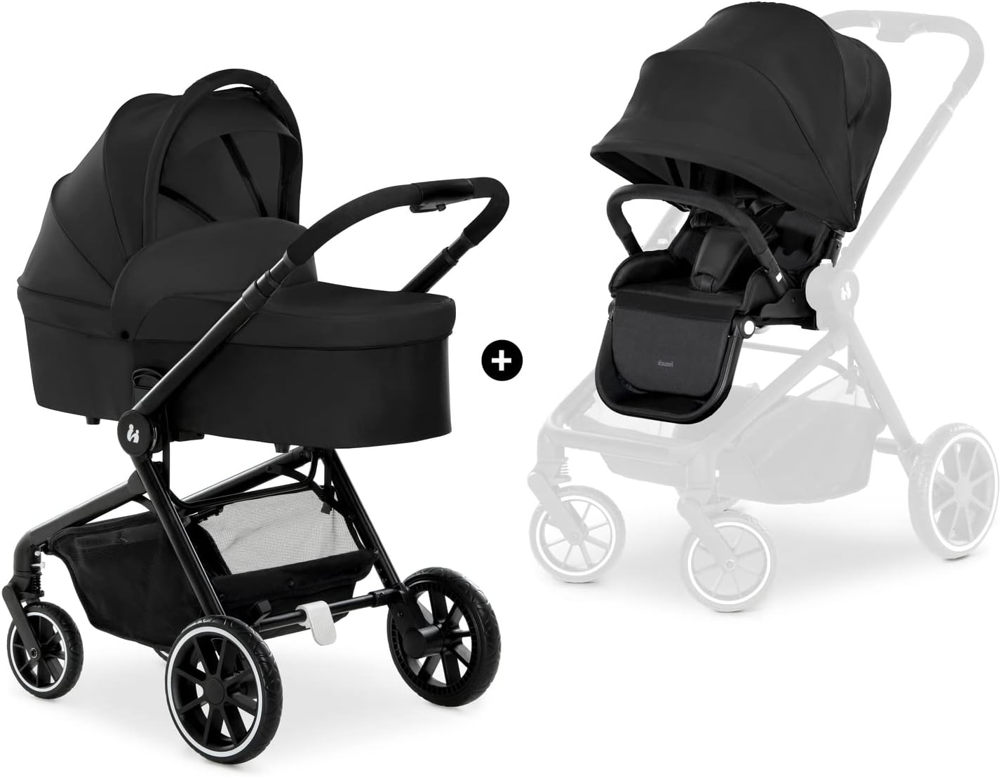 hauck Move so Simply Set, Black - 2 in 1 Pram & Pushchair
