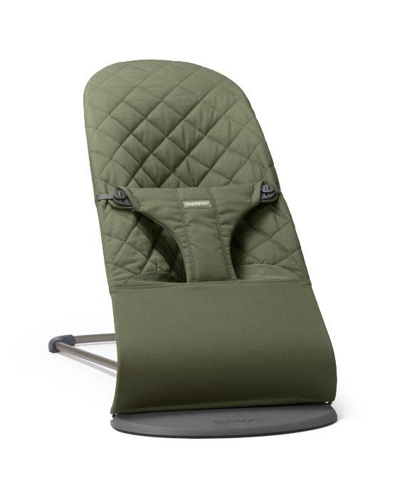 BabyBjörn Bouncer Bliss, Anthracite, Woven, Cotton Classic Quilt
