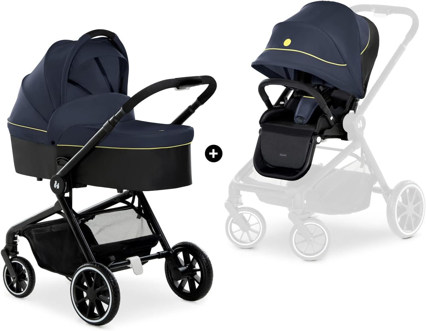 hauck Move so Simply Set, Black - 2 in 1 Pram & Pushchair