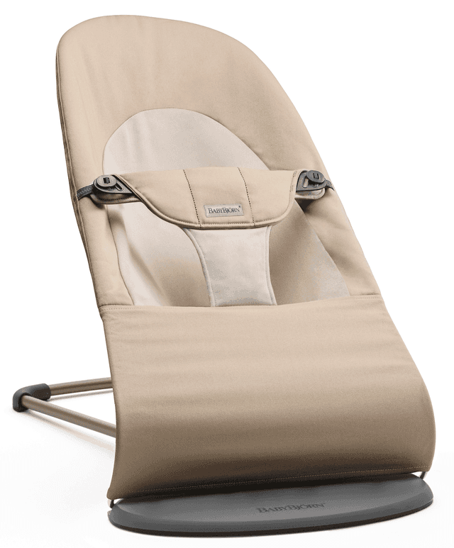 BabyBjörn Bouncer Balance Soft, Woven/Jersey, Beige /Grey , Lightweight & Portable