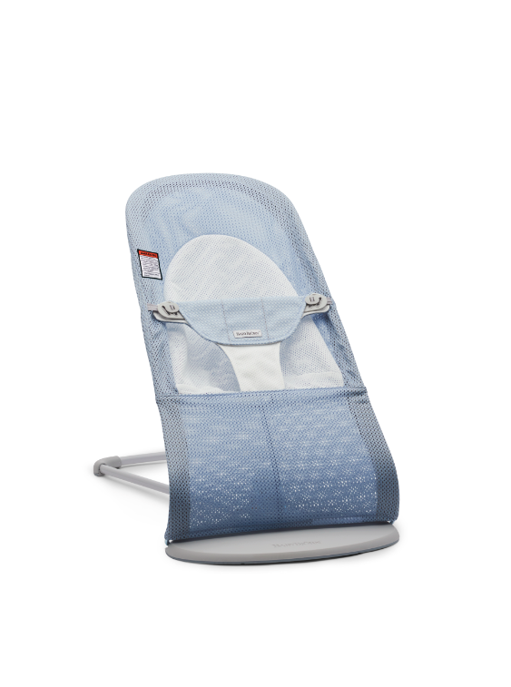 BabyBjörn Bouncer Balance Soft, Mesh, Silver/White , Lightweight & Portable