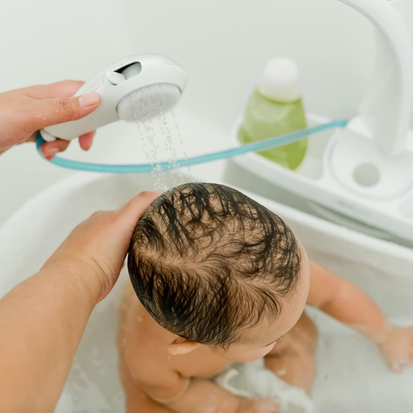 The First Years Rain Shower Baby Shower Head - Soothing Attachable Baby Spa Sprayer