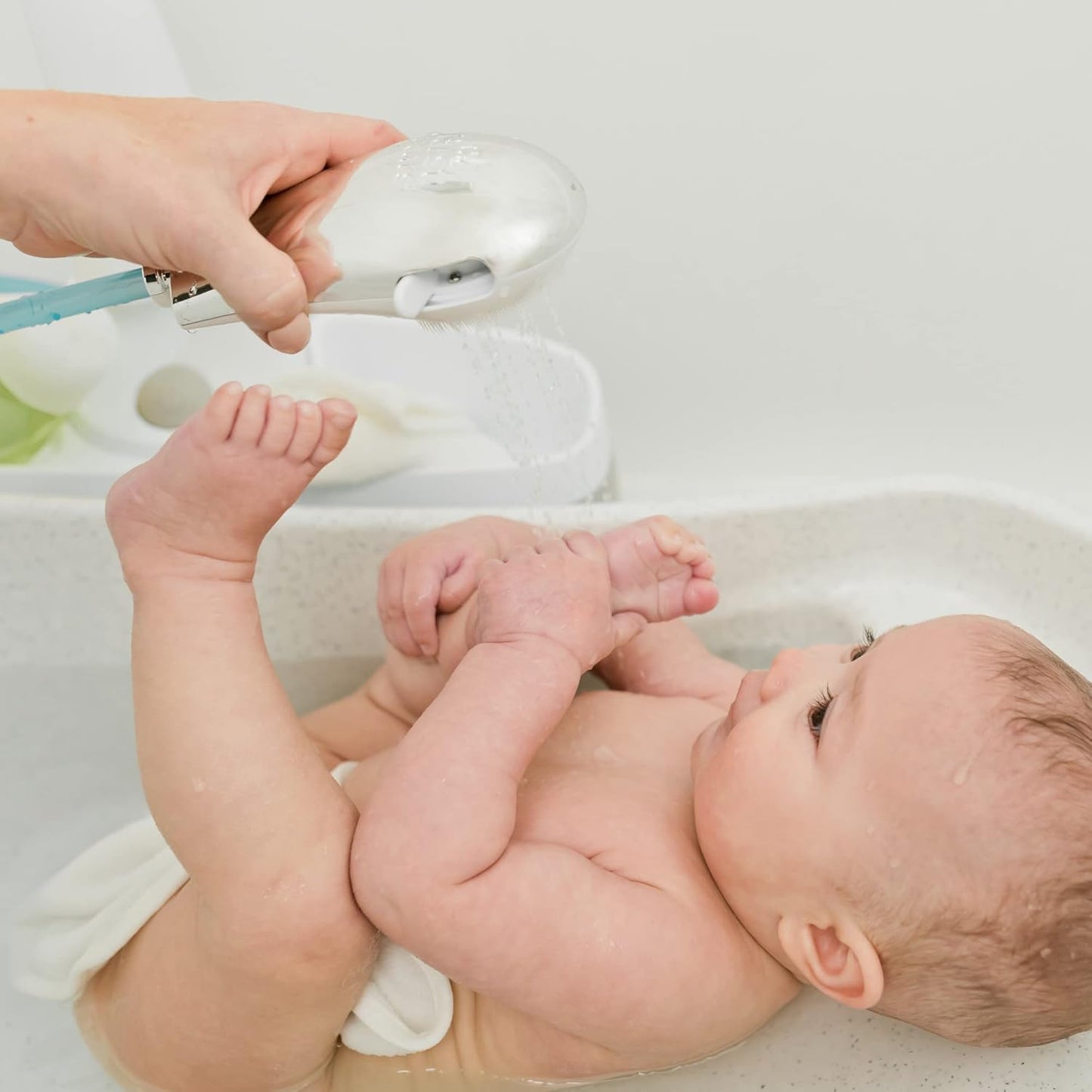 The First Years Rain Shower Baby Shower Head - Soothing Attachable Baby Spa Sprayer