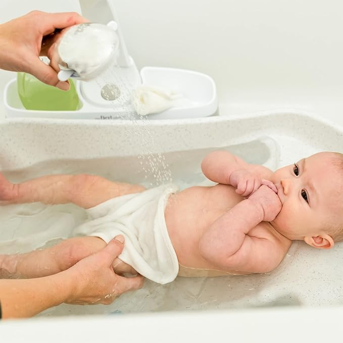 The First Years Rain Shower Baby Shower Head - Soothing Attachable Baby Spa Sprayer