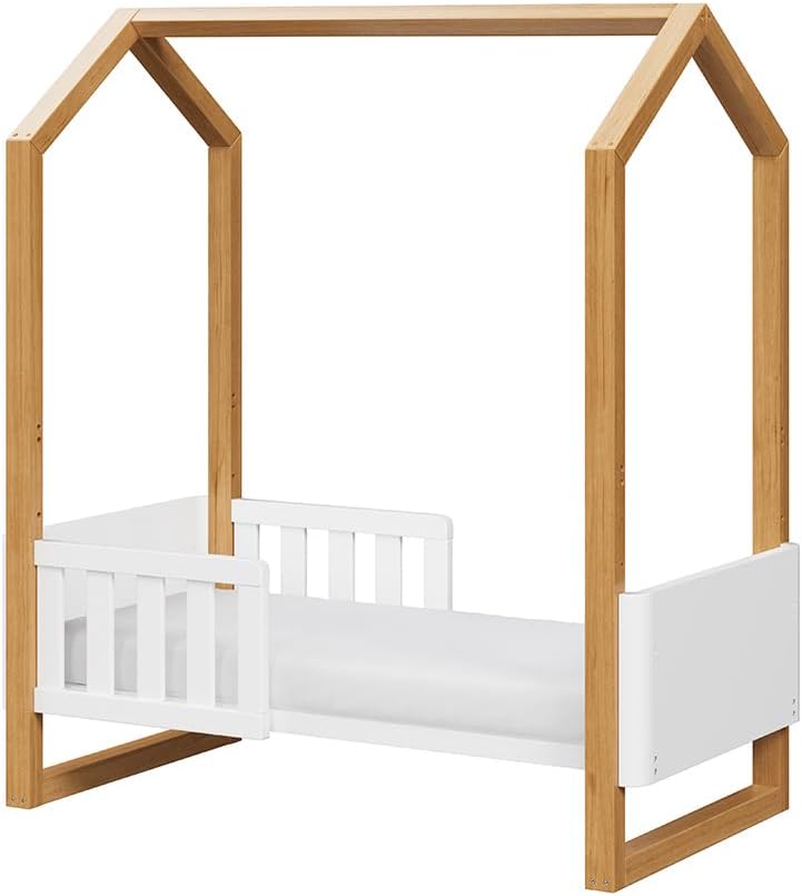 Babyhood Kaylula Mila Cot - Beech/White Grows with your child as the base levels adjust from bassinet, cot and toddler bed