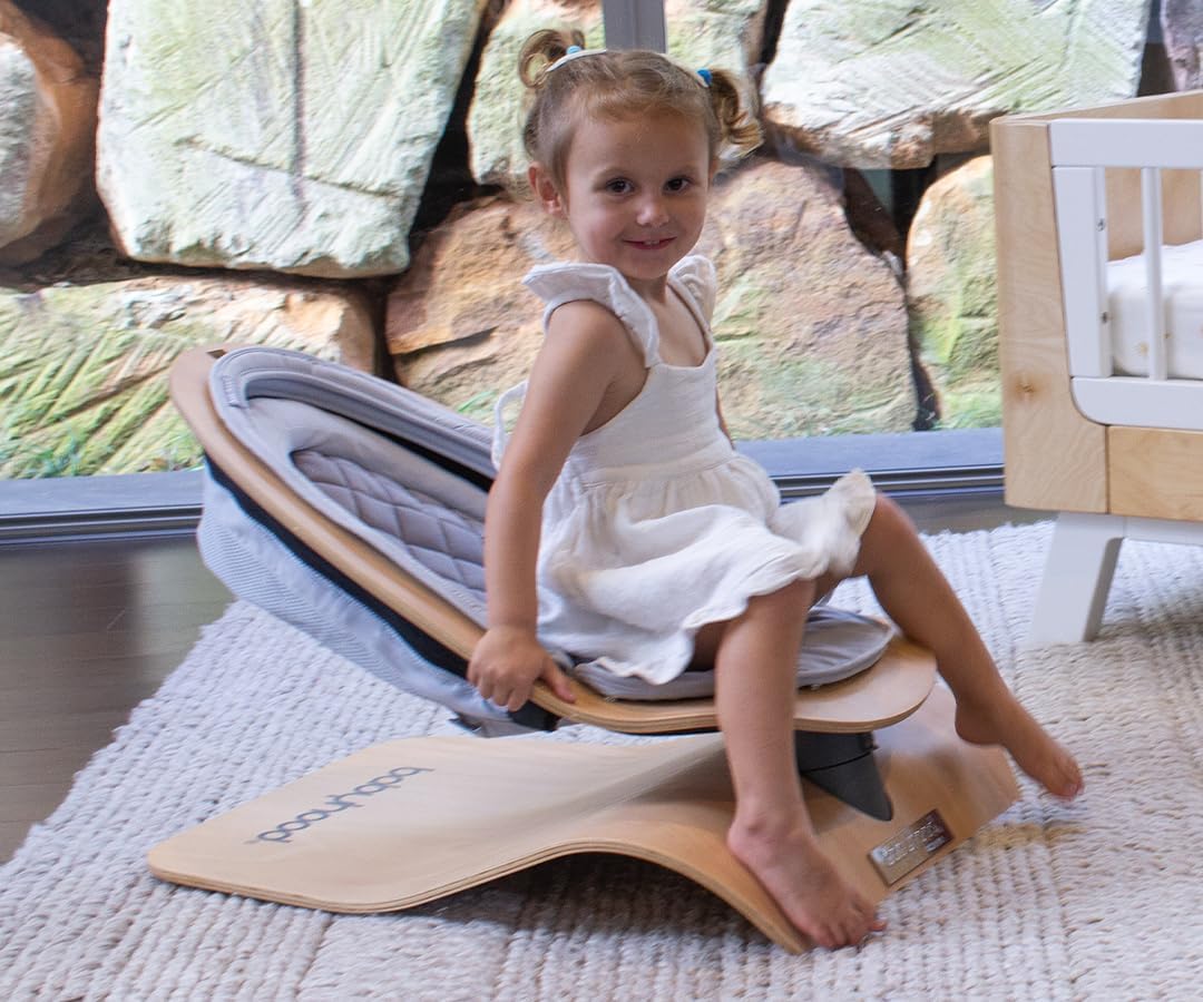 Babyhood Kaylula Petal Swing Grey – Elegant Baby Swing with Gentle Rocking Motion