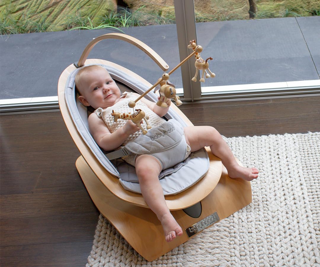 Babyhood Kaylula Petal Swing Grey – Elegant Baby Swing with Gentle Rocking Motion