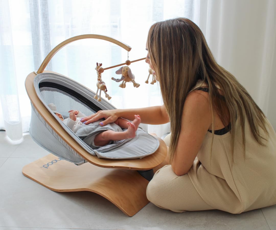 Babyhood Kaylula Petal Swing Grey – Elegant Baby Swing with Gentle Rocking Motion