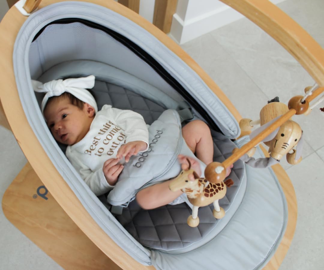 Babyhood Kaylula Petal Swing Grey – Elegant Baby Swing with Gentle Rocking Motion
