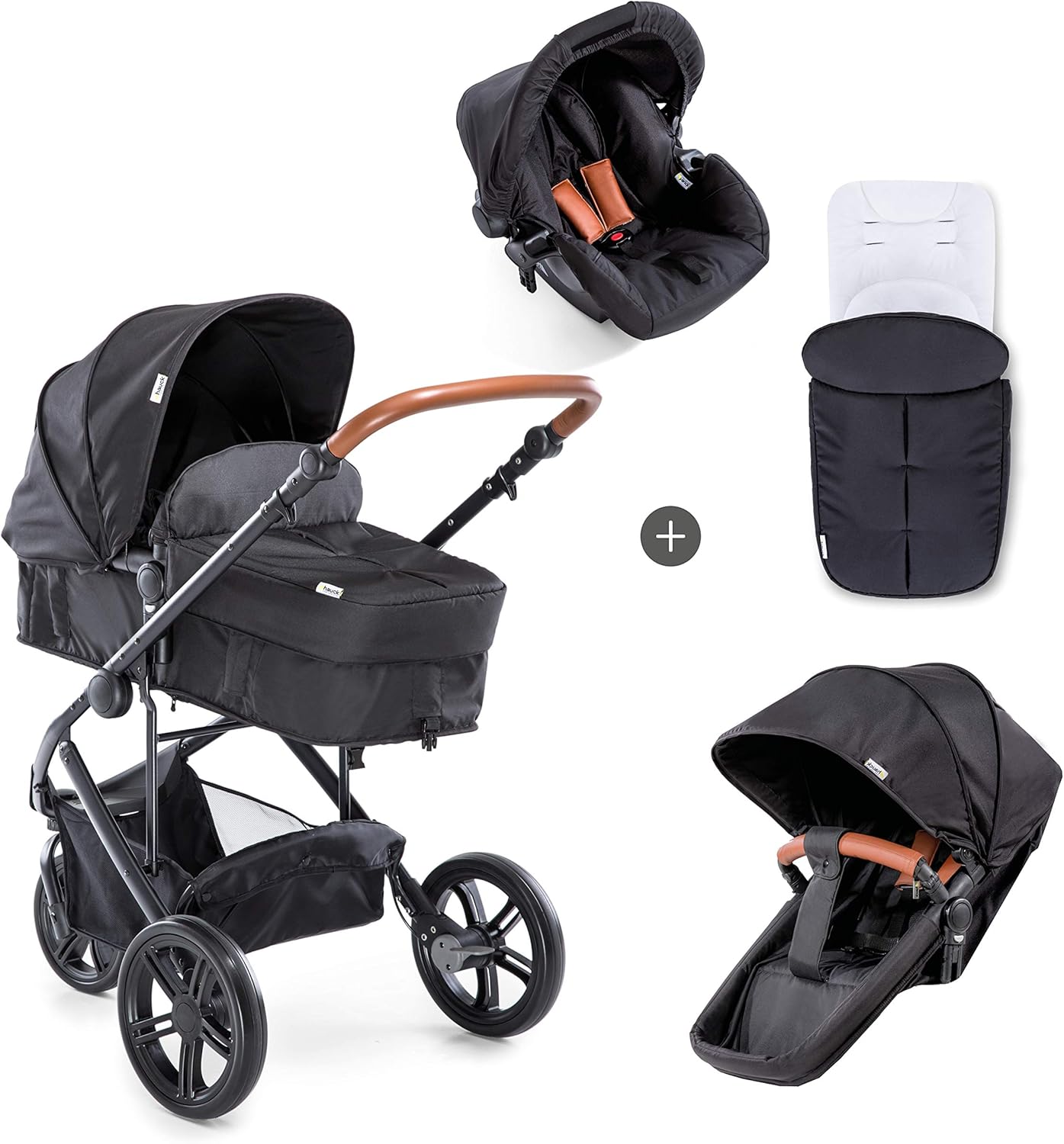 Hauck Pushchair Travel System Pacific 3 Shop N Drive/ Black