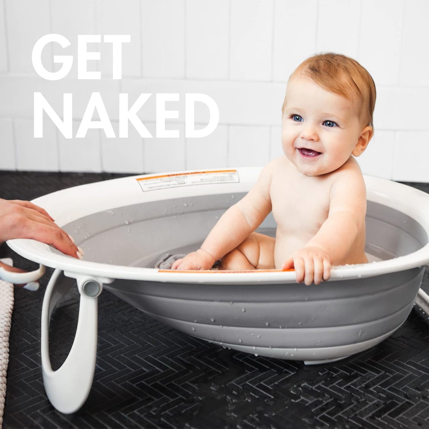 Boon - Naked Collapsible Baby Bathtub - Grey