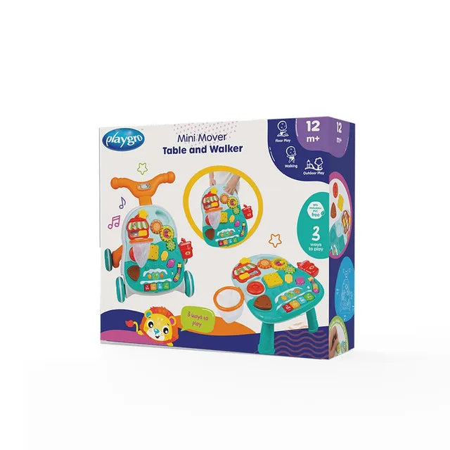 Playgro Mini Mover Table and Walker - Multicolor