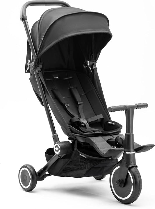 Smartrike Traveler 4-in-1 Stroller Tricycle - Onyx Black