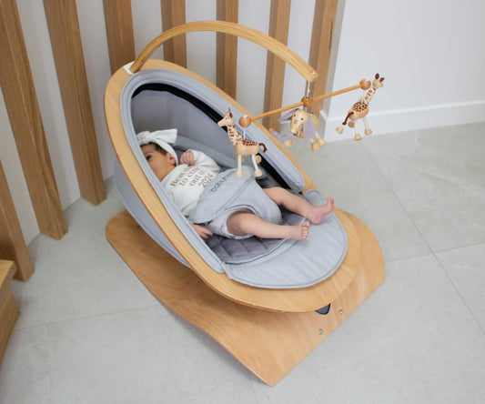 Babyhood Kaylula Petal Swing Grey – Elegant Baby Swing with Gentle Rocking Motion